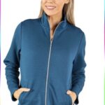 Skechers Hoodless Hoodies™ GO WALK Wear™ Shine Jacket Teal (Ladies) - Image 10