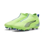 Puma Ultra Match+ FG/AG Laceless Football Boots Fizzy Apple/Blue  (Kids) - Image 3