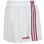 O’Neills Mourne Shorts White / Maroon (Kids/Adults) - Image 3
