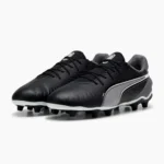 Puma KING Match Jr FGAG Football Boots Black/White/Grey (Kids) - Image 5