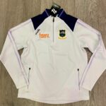 O’Neills Tipperary GAA Dynamo 1874 Brushed Half Zip Top White/Marine/Purple (Women's / Kids) - Image 2