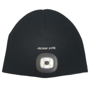 Ridge 53 LED Beanie Knit  Hat with LED Black