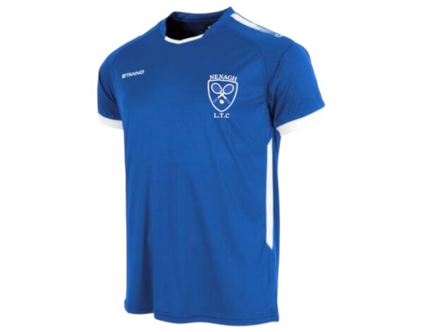 Nenagh Lawn Tennis Stanno Tee Short Royal Blue (Kids/Adult) also available to “pre-order”