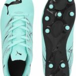 PUMA Attacanto FG/AG Jr Football Boots Mint/Black (Kid's) - Image 4