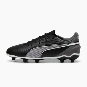 Puma KING Match Jr FGAG Football Boots Black/White/Grey (Kids)