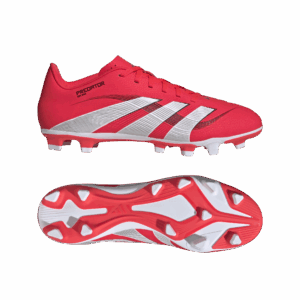 adidas Predator Club Firm Ground/Multi Ground Football Boot Lucid Red/White Black (Adults sizes 7 -13)