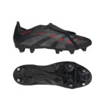 adidas Predator League Soft Ground  Football Boot Core Black / Grey Four / Lucid Red (Adults) - Image 11