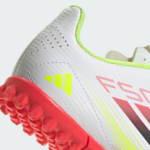 adidas F50 CLUB Turf Shoe Cloud White / Core Black / Solar Yellow (Kids) - Image 11