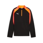 Puma individual LIGA Half Zip Top Black / Heat Fire (Junior Kids) - Image 3