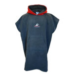 SwimTech Microfibre Hooded Poncho Towel Grey/Red (Adults/Junior) - Image 2