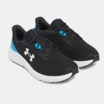 Under Armour UA Charge Pursuit 4 Running Shoe  Black / Electric Blue (Men’s) - Image 3