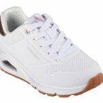 Skechers Street™ Uno Gen1 - Shimmer Away Runner  White / Gold (Kids) - Image 2
