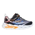 Skechers S-Lights®: Flex-Glow Ultra Light Running Shoe Grey/Blue/Orange (Kids) - Image 5