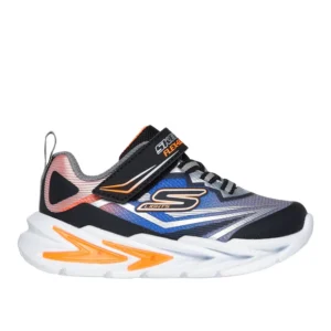 Skechers S-Lights®: Flex-Glow Ultra Light Running Shoe Grey/Blue/Orange (Kids)