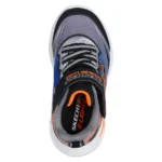 Skechers S-Lights®: Flex-Glow Ultra Light Running Shoe Grey/Blue/Orange (Kids) - Image 4