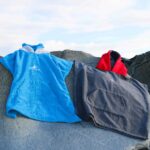 SwimTech Microfibre Hooded Poncho Towel Grey/Red (Adults/Junior) - Image 5