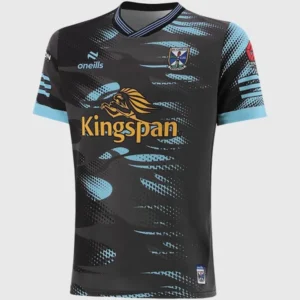 O’Neills Cavan GAA Training Jersey 2025 Black Shadow / Teal (Kids / Adults)