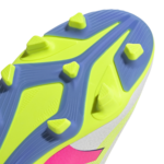adidas Predator Club Firm/Multi-Ground Football Boots White/Lucid Pink/Lemon (Kids) - Image 2