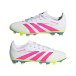 adidas Predator Club Firm/Multi-Ground Football Boots White/Lucid Pink/Lemon (Adults) - Image 9