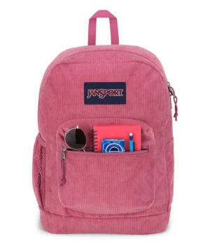 Jansport Cross Town Plus 26L BackPack / School Bag   Mauve Haze Corduroy