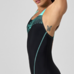 Speedo Medley Logo Swimsuit Black/Turquoise Artic Glass (Women's) - Image 5