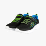 Skechers Dynamatic - Swift Tread Running Shoe Velcro Grey/Black/Lime/Blue (Kids) - Image 4