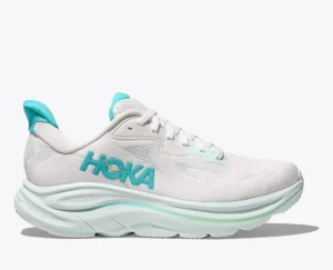 HOKA Clifton 10 Running Shoe (White/Cielo blue) (Women's)