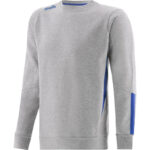 O'Neills Silvermines GAA Jenson Crew Neck Fleece Sweatshirt Light Grey/Royal (Adults/Kids) - Image 3