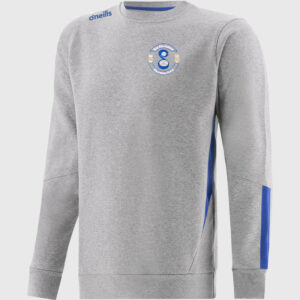 O'Neills Silvermines GAA Jenson Crew Neck Fleece Sweatshirt Light Grey/Royal (Adults/Kids)