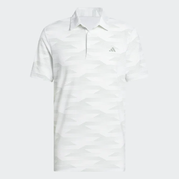 Adidas Golf Ultimate365 Speed Stripe Polo Shirt (Men's) (White/Green)