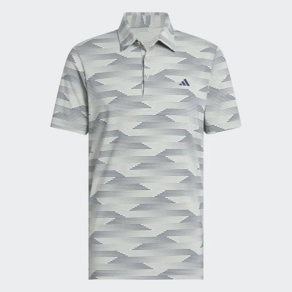 Adidas Golf Ultimate365 Speed Stripe Polo Shirt (Men's) (Wonder Silver/Col Navy)