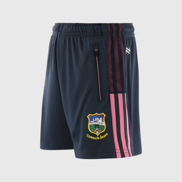 O’Neills Tipperary GAA Nepal Training Shorts  Navy / Pink (Adults/Kids)