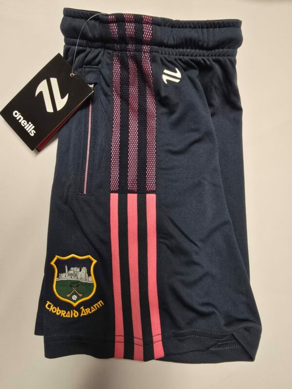 O’Neills Tipperary GAA Nepal Training Shorts  Navy / Pink (Adults/Kids)