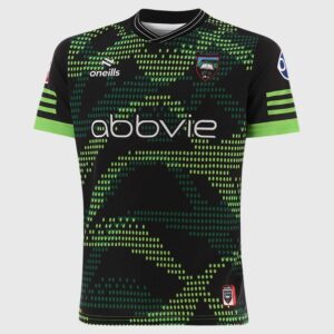 O'Neills Sligo GAA 2025 Short Sleeve Training Top Black/Lime (Kids/Adults)