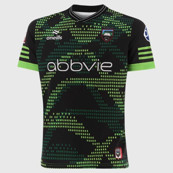 O'Neills Sligo GAA 2025 Short Sleeve Training Top Black/Lime (Kids/Adults)