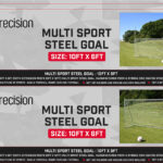 Precision Goal Posts Multi Sport Steel Goal Post with Net 10ft X 6’x3.5ft Goal - Image 2