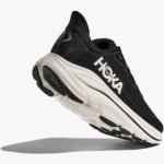 Hoka Clifton 10 Running Shoe Black/White  WIDE  Fit (Women's) - Image 6