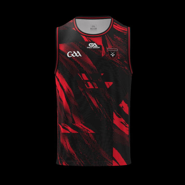 Moneygall GAA Gaelic Armour Training Vest Black/RED (Kids/Adults)