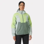Helly Hansen Rig Rain Jacket Grey/Cactus (Women's) - Image 3