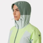 Helly Hansen Rig Rain Jacket Grey/Cactus (Women's) - Image 5