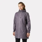 Helly Hansen Long Belfast Rain Jacket Smoked Purple (Women's) - Image 2