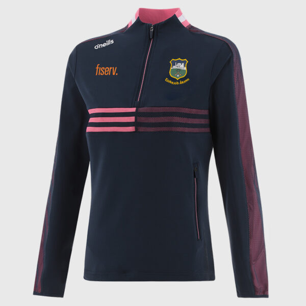 Tipperary GAA O’Neill’s Nepal 184 Brush Half Zip Top Navy/Pink/White (Kids/Adults)