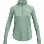Under Armour  Half Zip Tech Graphic Silica Green/White (Girls) - Image 3