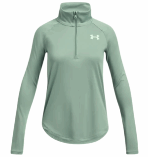 Under Armour  Half Zip Tech Graphic Silica Green/White (Girls)