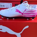 Puma Attacanto II FG Football Boots White/Pink (Kids) - Image 2