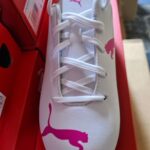 Puma Attacanto II FG Football Boots White/Pink (Kids) - Image 6
