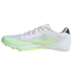 adidas Distancestar Running Spikes White/Lime (Adults) - Image 4