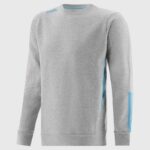 O'Neills Nenagh Éire Óg GAA Jenson Crew Neck Fleece Sweatshirt Grey/Sky - Image 3