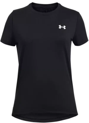 Under Armour UA Knockout Tee Shirt Black / Tape (Girls)