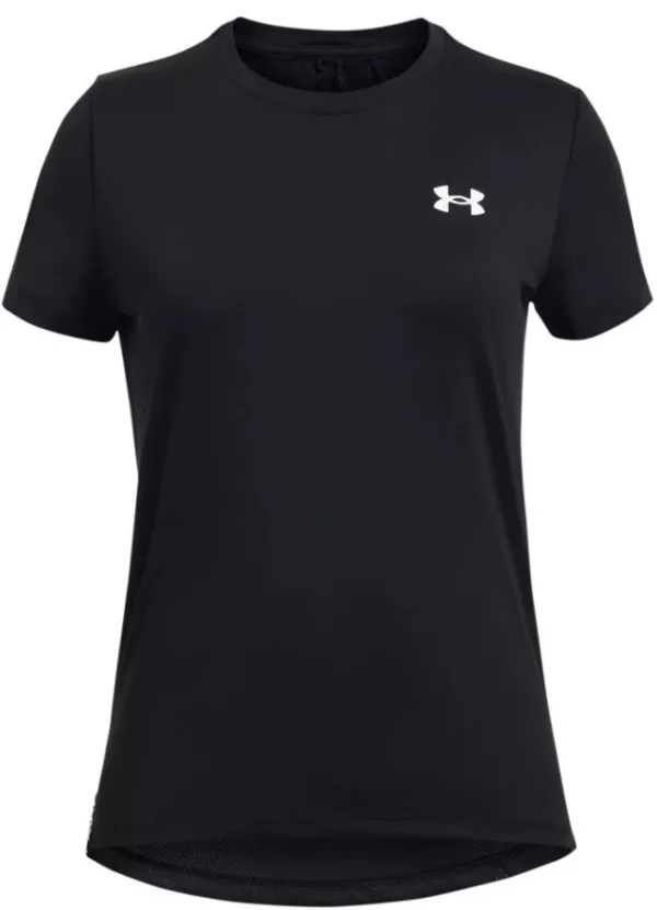 Under Armour UA Knockout Tee Shirt Black / Tape (Girls)